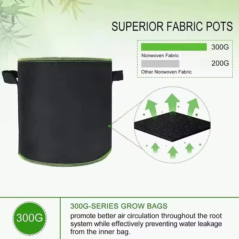 GrowPro™ Garden Bags 🌱🪴 – Strong, Breathable & Reusable