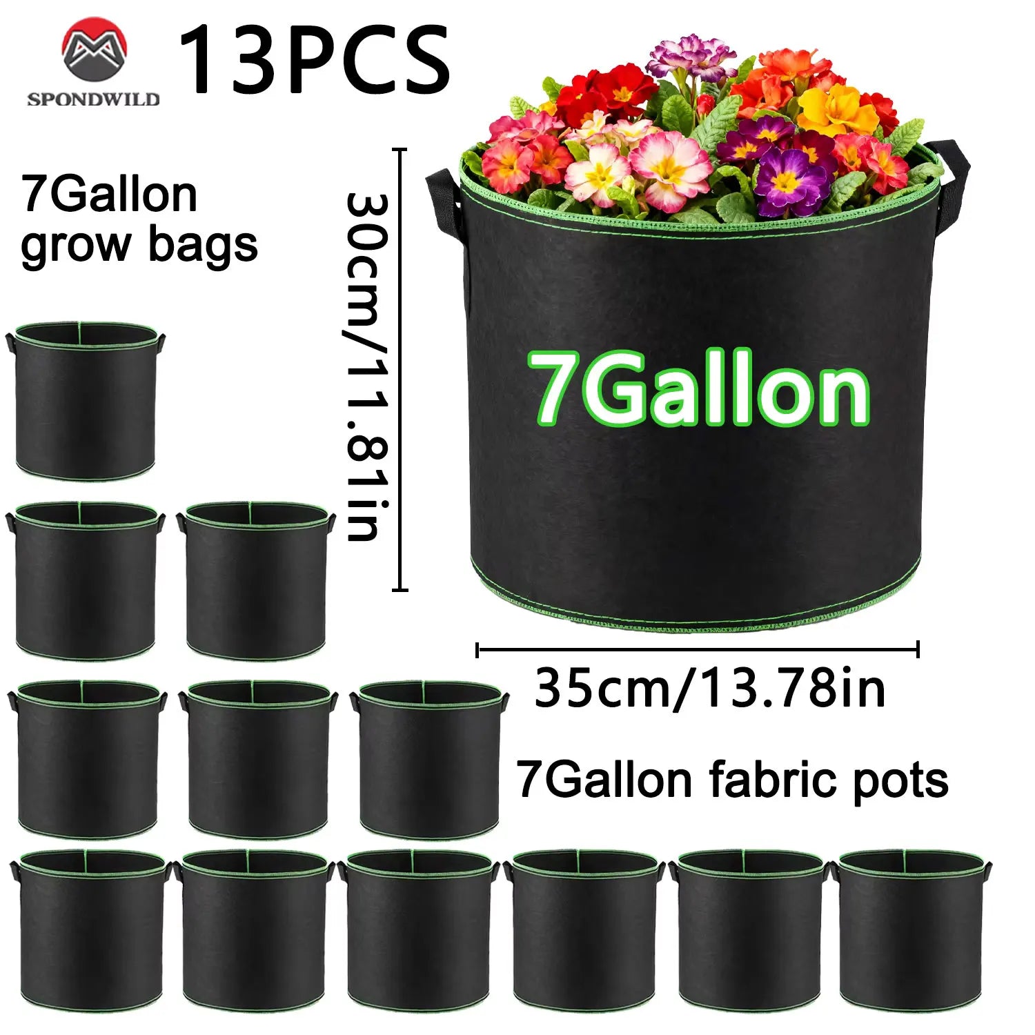 GrowPro™ Garden Bags 🌱🪴 – Strong, Breathable & Reusable