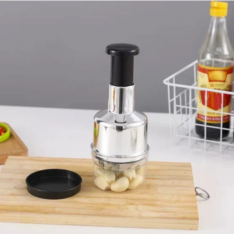 SliceVault™ Quick-Push Hand Chopper & Storage Container