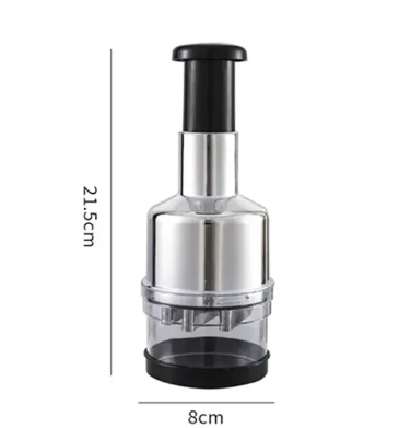 SliceVault™ Quick-Push Hand Chopper & Storage Container